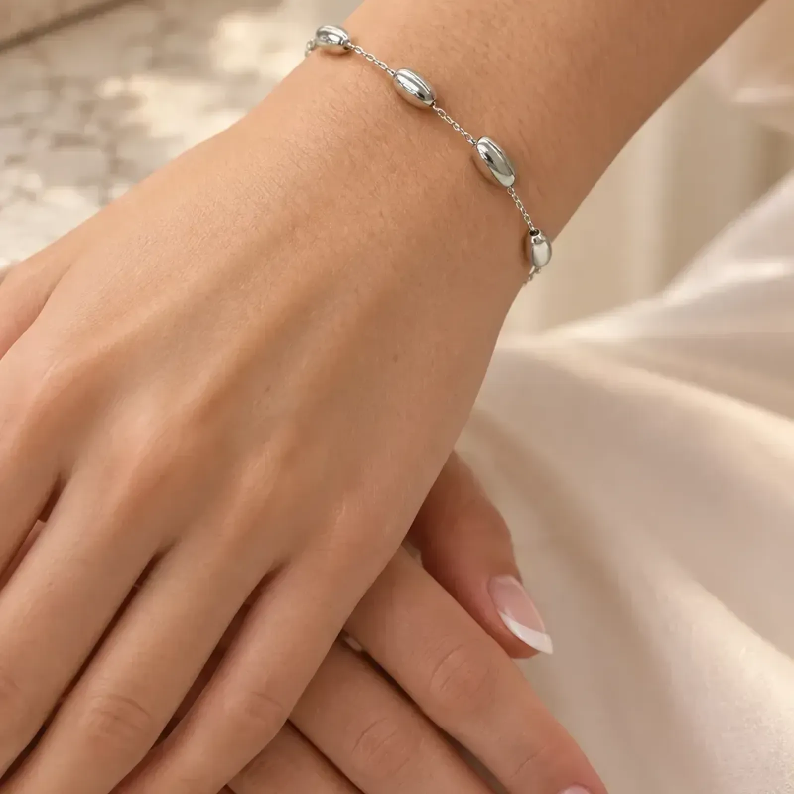 Serena Oval Bead Bracelet
