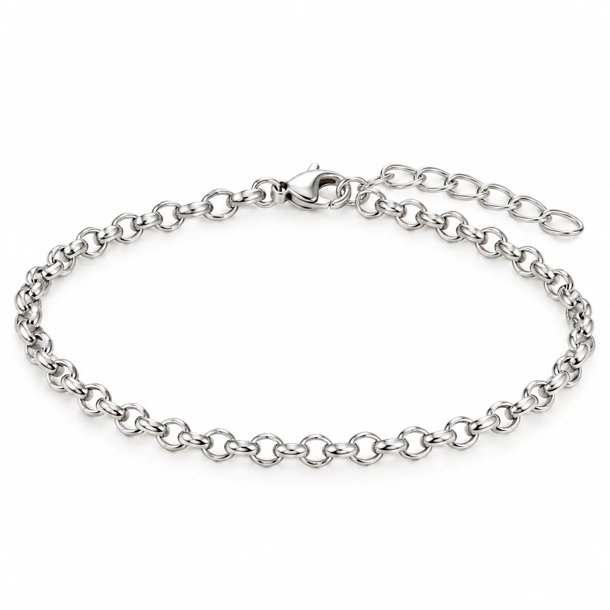 Sculptural silver links 