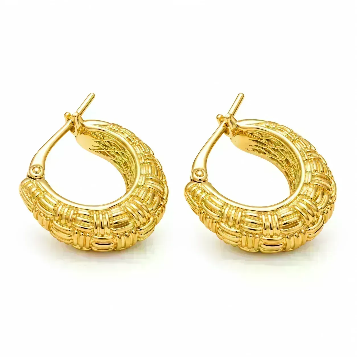 Intarsia Hoop Earring 