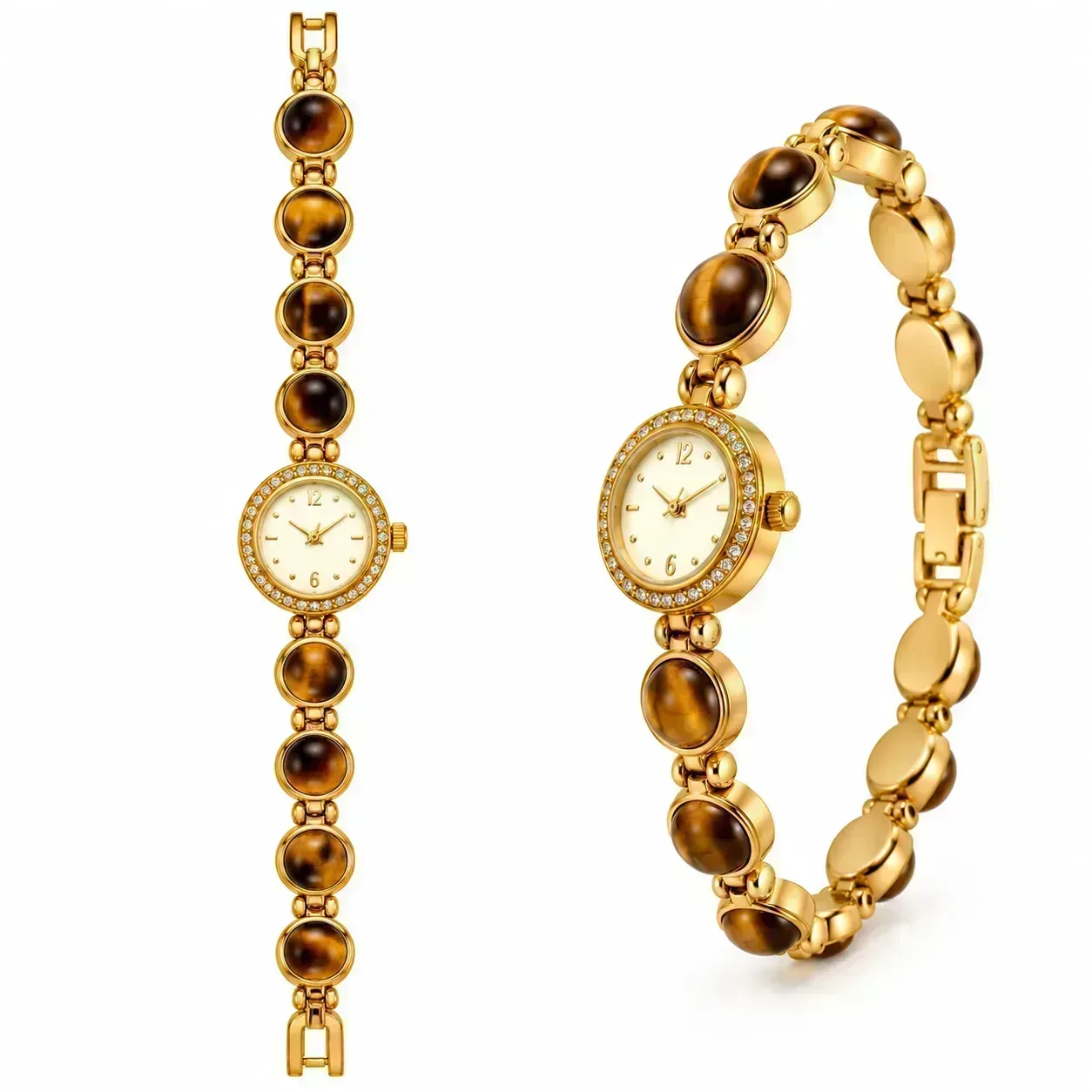 Carlotta Tigers Eye Bracelet Watch