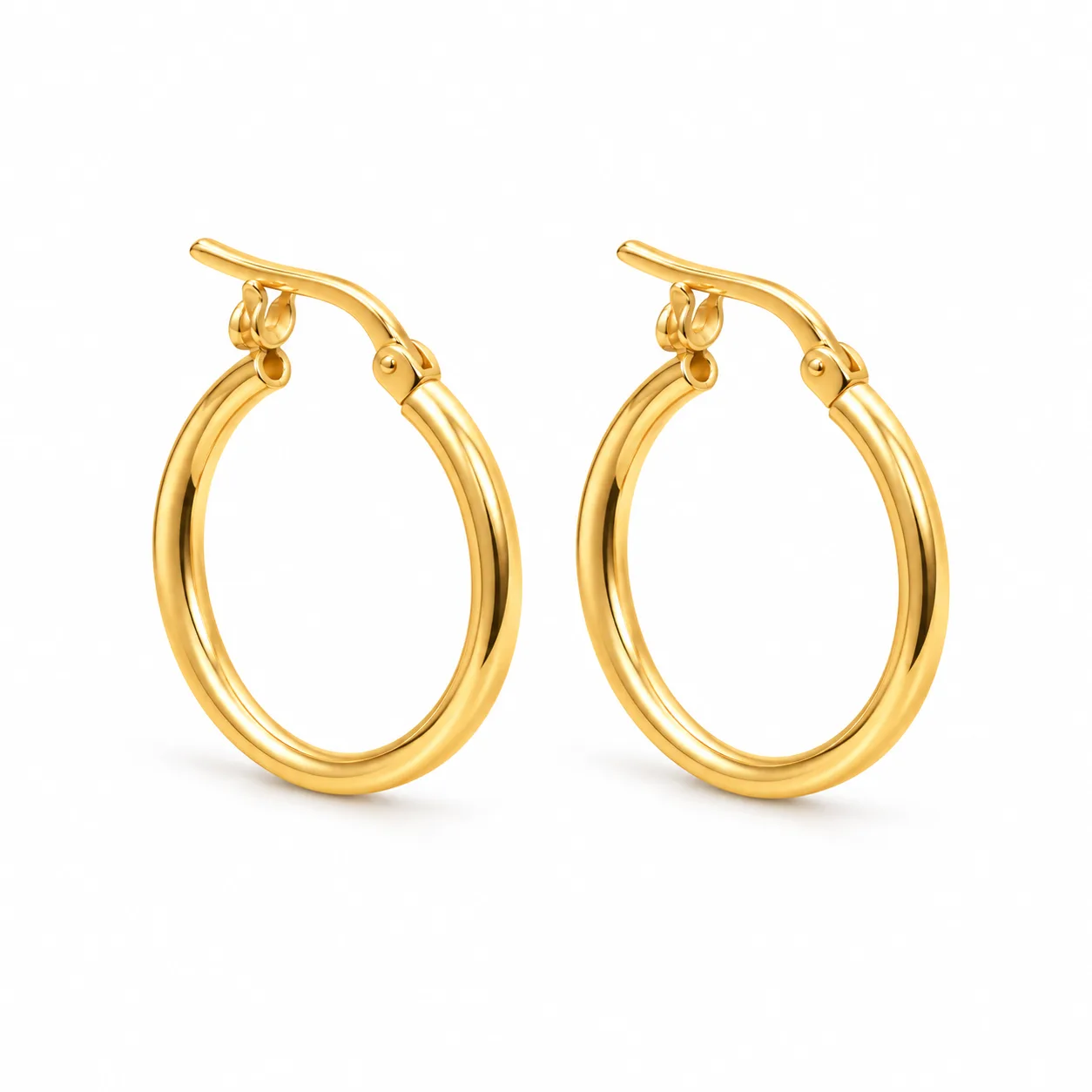 Golden Classic Hoop Earrings